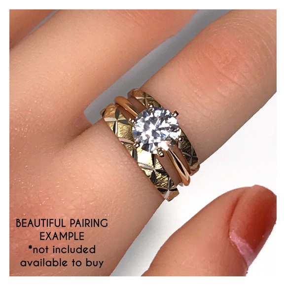 14KT 2 CARAT GENUINE MOISSANITE SOLID YELLOW GOLD SOLITAIRE RING NWOT - Picture 6 of 13
